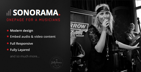 Sonorama 1.2 - Onepage Music Template