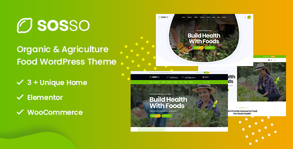 Sosso 1.6.9 - Agriculture WordPress Theme