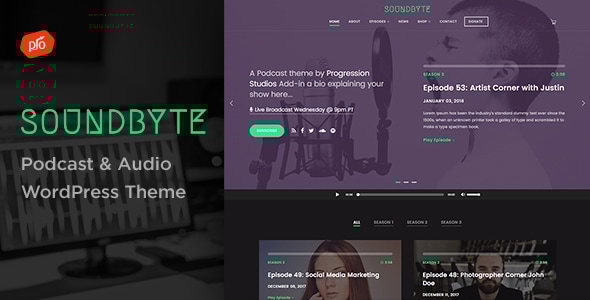 Soundbyte 4.3 - PodcastAudio WordPress Theme