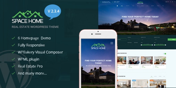 Space Home 2.3.6 - Real Estate WordPress Theme
