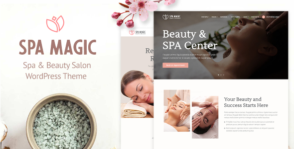 SpaMagic 3.0 - Beauty Salon WordPress Theme Using Elementor Page Builder