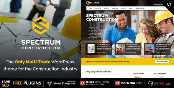 Spectrum 5.9 - Multi-Trade Construction Business Theme