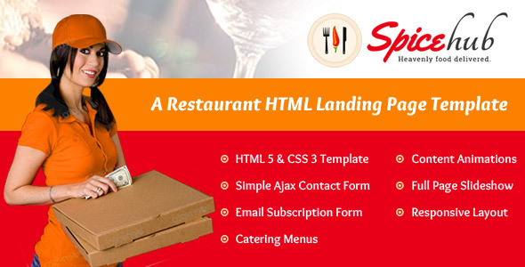 SpiceHub 1.0.0 - Restaurant Responsive Landing Page