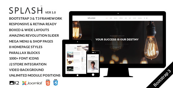Splash 1.3 - Multipurpose Joomla Template
