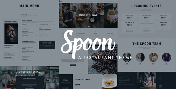 Spoon  a Premium Responsive Restaurant WordPress Theme
