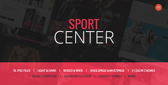 SportCenter 2.1 - Gym WordPress Theme
