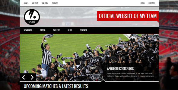 SPORTY 38.0.2125.104 - Responsive HTML5 Template for Clubs