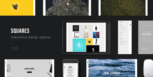 Squares - Interactive Design Agency Portfolio WordPress Theme