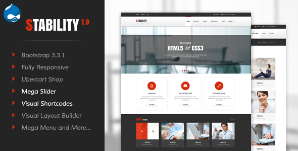 Stability 2.1 - Responsive Drupal 7 Ubercart Theme