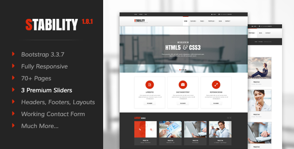 Stability 1.8.1 - Responsive HTML5CSS3 Template