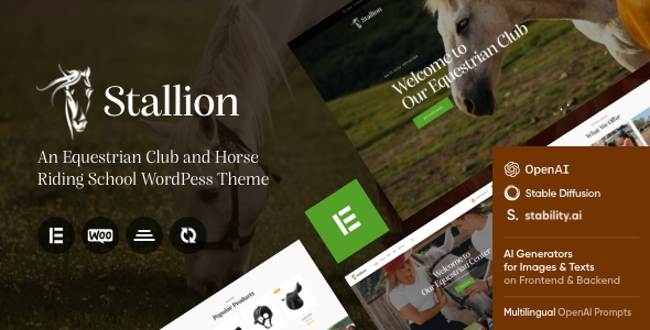 Stallion 1.22 - Equestrian Club and Horse Riding School WordPess Theme