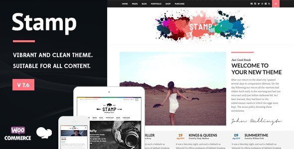 Stamp 8.7.2 - Vibrant WordPress Theme