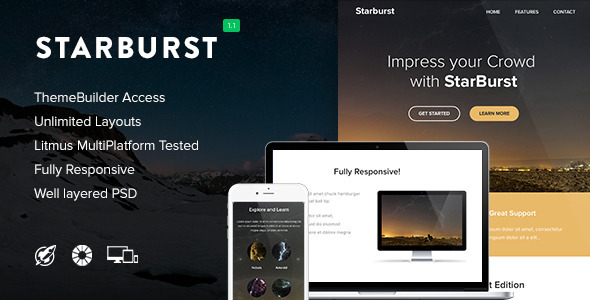 Starburst 1.1 - Responsive Email  Themebuilder Access