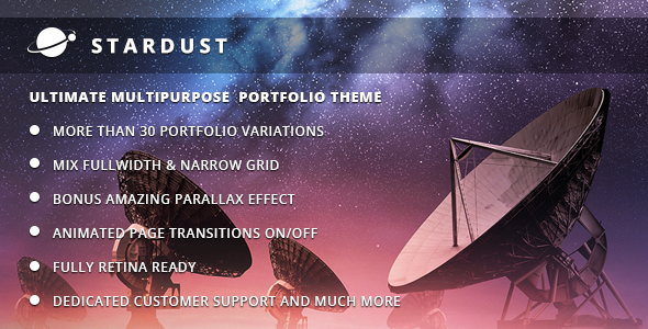 Stardust 3.2 - Multi-Purpose Portfolio WordPress Theme