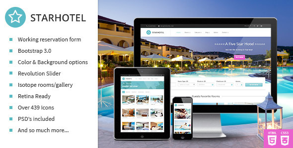 Starhotel 1.3 - Responsive Hotel Booking Template