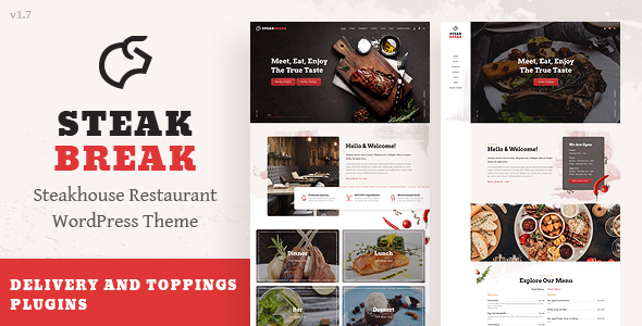 SteakBreak 1.9 - Meat Restaurant WordPress Theme
