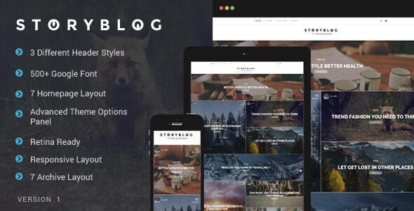 StoryBlog 1.1.9 - WordPress Theme for Story Tellers