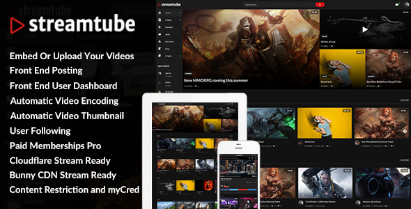 StreamTube 4.15 - Video Streaming WordPress Theme