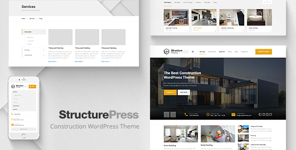 StructurePress 14 - Construction and Architecture WordPress Theme