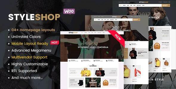 StyleShop 1.7.12 - Responsive Clothing Fashion Store WordPress WooCommerce Theme (Mobile Layout Ready)
