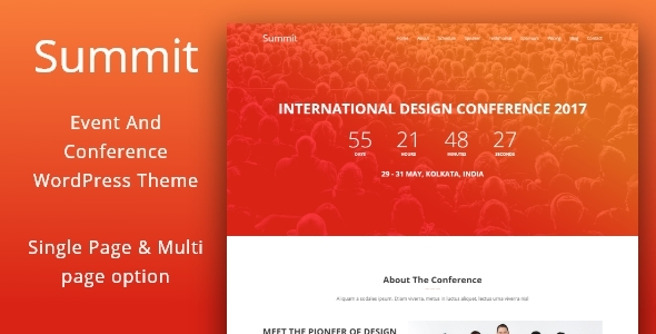 Summit -  Event And Conference WordPress Theme