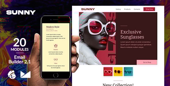 Sunny Responsive Email Template  Online Emailbuilder 2.1