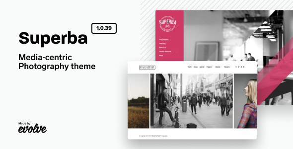 Superba Media-centric Photography WordPress Theme