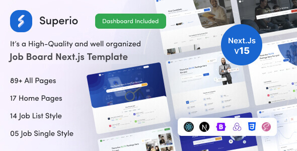 Superio 2.1 - Job Portal & Job Board React NextJs Template