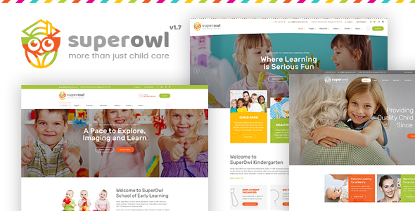 SuperOwl 1.7 - Kindergarten School of Early Learning Nanny Agency HTML Template