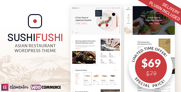 SushiFushi 1.9 - Japanese & Asian Restaurant WordPress Theme