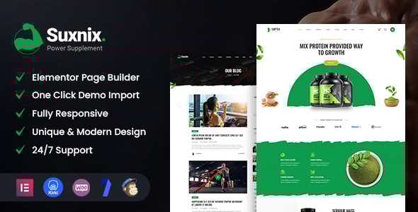Suxnix 1.7 - Health Supplement WordPress Theme