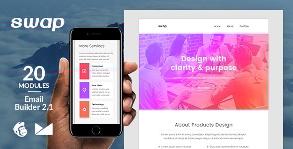 Swap Email Template  Online Emailbuilder 2.1