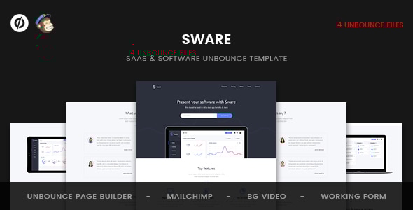 Sware 1.0 - SaaS & Software Unbounce Template