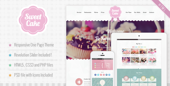 Sweet Cake - HTML Template