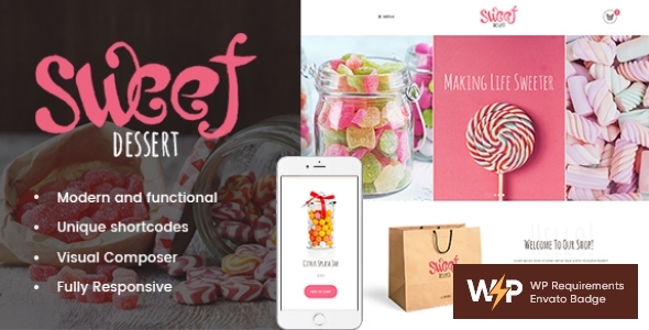 Sweet 1.1.14 - Dessert  Candy Shop & Cafe WordPress Theme