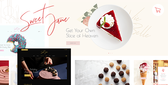Sweet Jane 1.5 - Delightful Cake Shop WordPress Theme