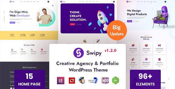 Swipy 1.1.9 - Creative Agency WordPress Theme