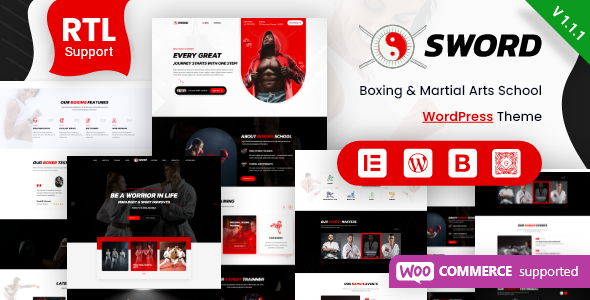 Sword 1.1.6 - Martial Arts Boxing WordPress Theme  RTL
