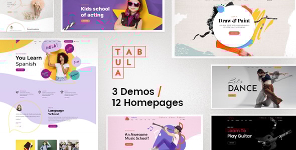 Tabula 3 - Art Music & Language School WordPress Theme
