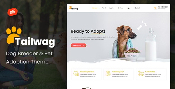 Tailwag 1.7 - Dog Breeder WordPress Theme