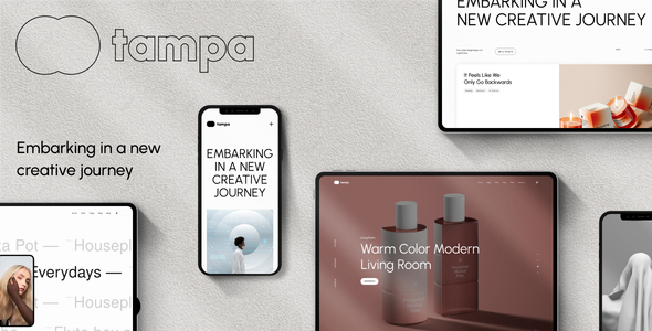 Tampa 4.98 - Minimal & Modern Portfolio WordPress Theme