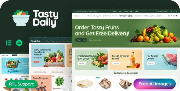 Tasty Daily 1.25 - Grocery Store & Food WooCommerce Theme