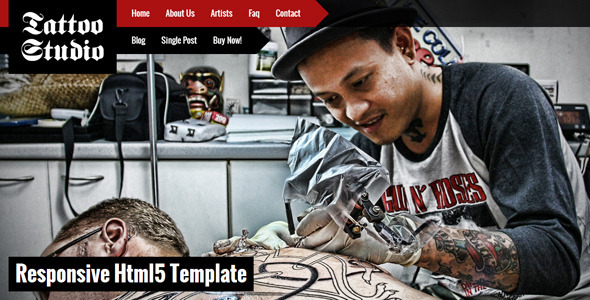 Tattoo Studio 1.2 - Responsive HTML5 Template