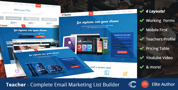 Teacher- 1.3 - Education One Page Responsive Template