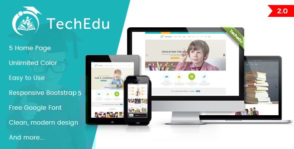 Techedu 4.0 - School Website Template based on Bootstrap 5