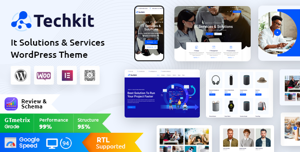 Techkit 8.0 - Technology & IT Solutions WordPress Theme