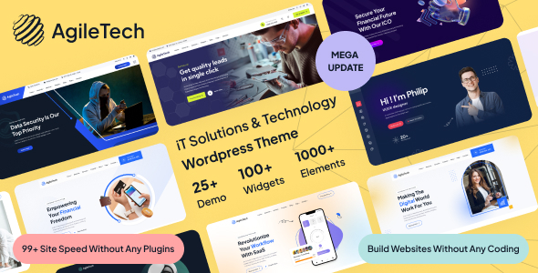 Technology & IT Solutions WordPress Theme Multipurpose 1.0.5 - Agiletech