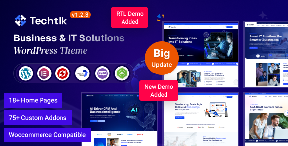 Techtlk 6.8 - Business & IT Solutions WordPress Theme