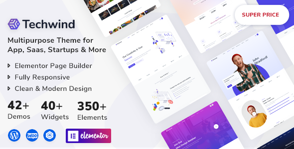Techwind 1.0.6 - Multipurpose Landing Page WordPress Theme