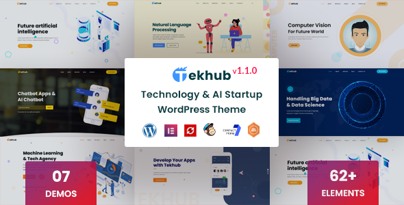 Tekhub 1.0.7 - Technology & AI Startup WordPress Theme